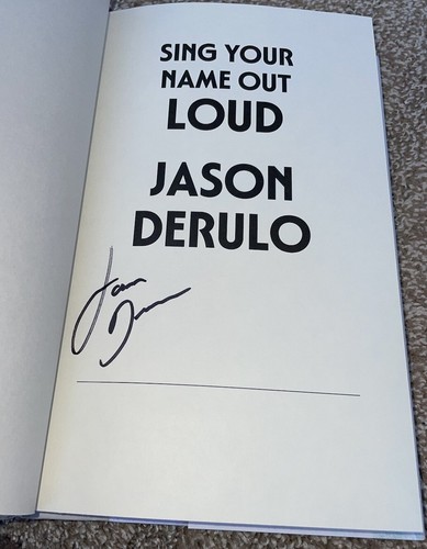 Jason derulo signed book - derulo,